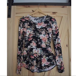 Wilfred Aritzia Peplum Long-sleeve Top